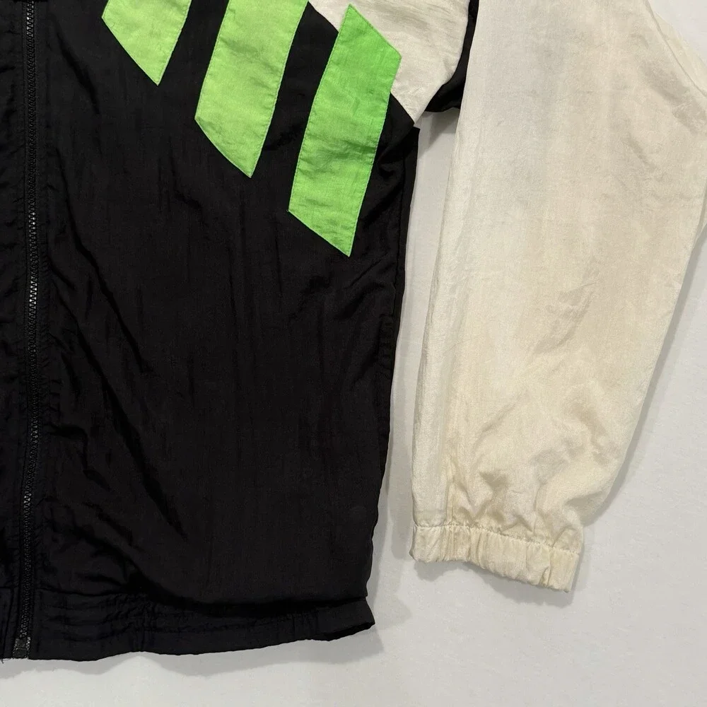 Vintage 80s Jimmy Connors Slazenger Tennis Windbreaker Neon Jacket Sz Medium